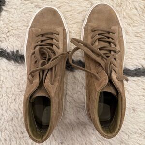 Vince Brown Suede High-Top Sneakers